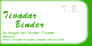 tivadar binder business card